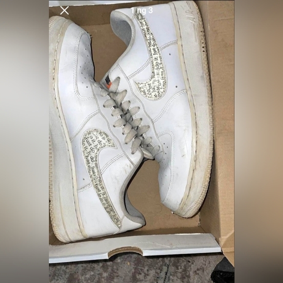 White air force one JUST DO IT - Picture 2 of 4